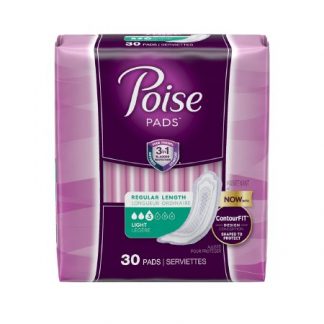 Poise Bladder Control Pad 6.8 Inch Length Light Absorbency Polymer Female Disposable