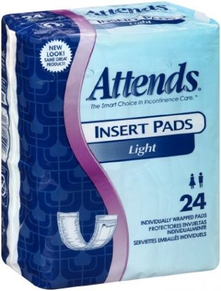 Attends Insert Incontinence Liner Pad 11-1/2 Inch Length Light Absorbency Polymer Unisex Disposable