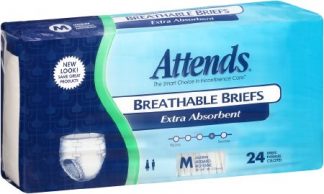 Attends Adult Incontinent Brief Breathable Tab Closure Disposable Heavy Absorbency