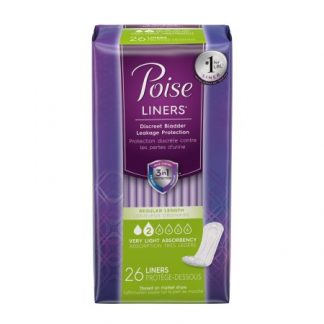 Poise Incontinence Liner Light Absorbency Absorb-Loc Female Disposable