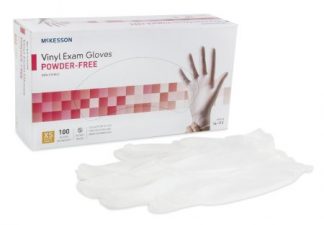 McKesson Exam Glove NonSterile Clear Powder Free Vinyl Ambidextrous Smooth Not Chemo Approved