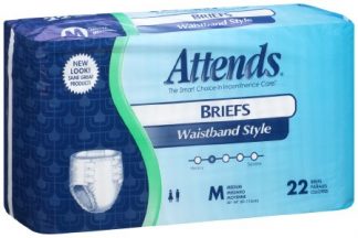 Attends Care Adult Incontinent Brief Tab Closure Medium Disposable Moderate Absorbency