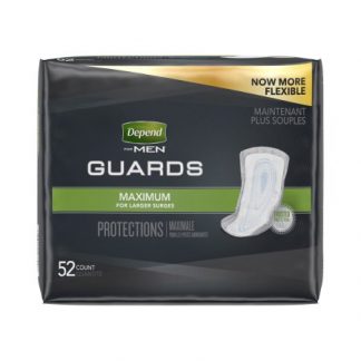 Bladder Control Pad Depend Guards for Men 12 Inch Length Heavy Absorbency Absorb-Loc Male Disposable