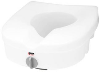 E-Z Lock Raised Toilet Seat 5 Inch White 300 lbs.